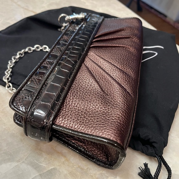 Brighton Delilah leather clutch with chain - Picture 7 of 9